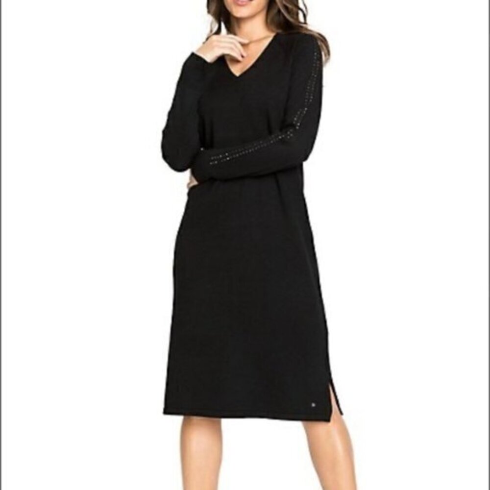 Olsen Festive Spirit V-Neck Midi Dress